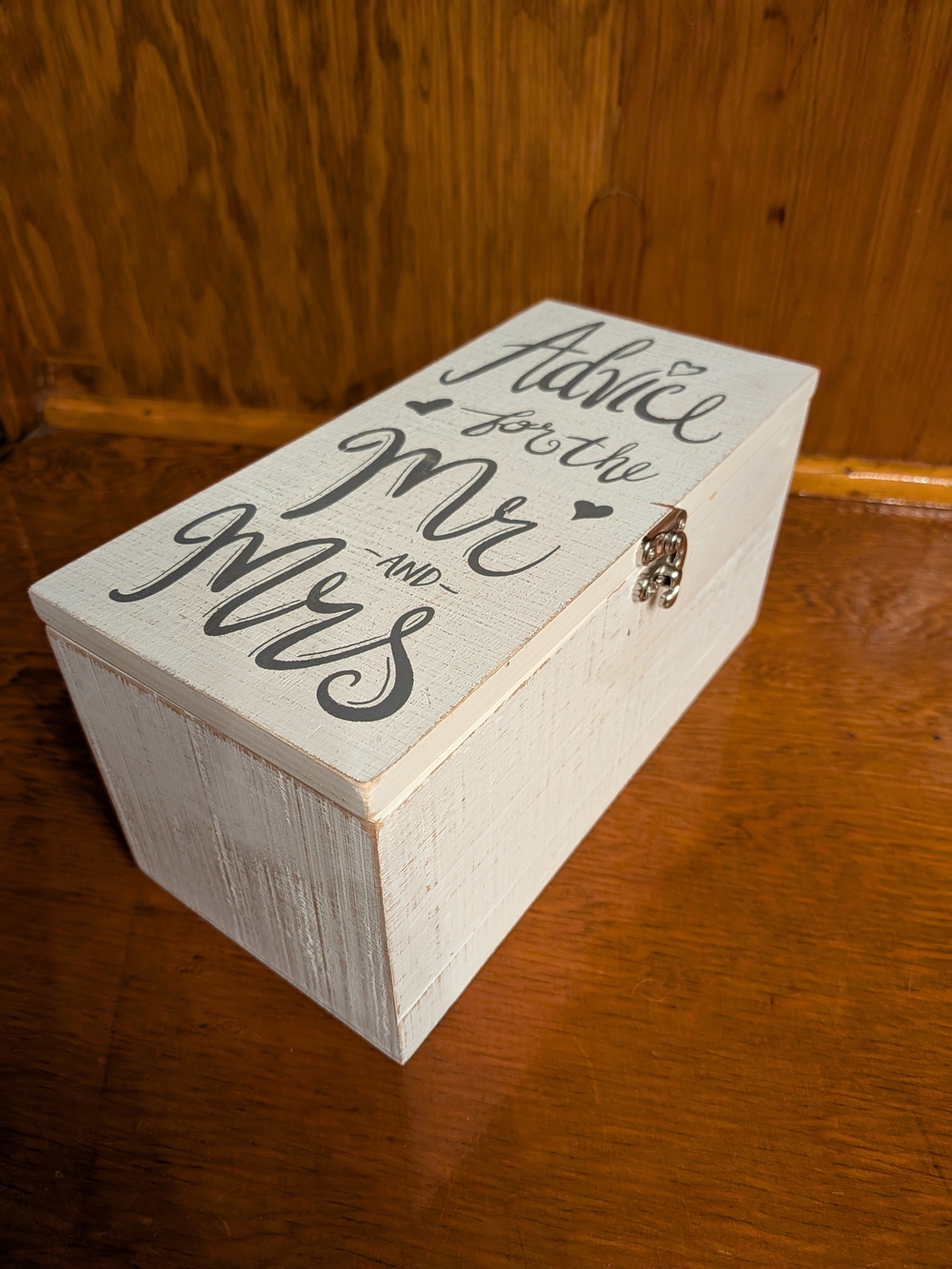 Wedding 'Advice for the Mr & Mrs' Decorative Wooden Box Bride